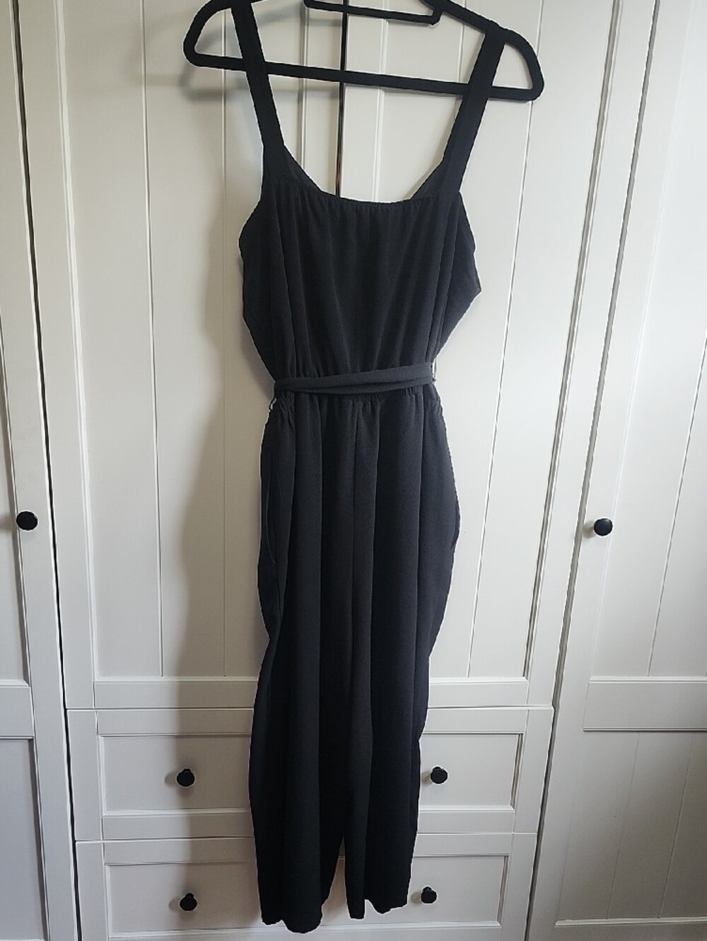 Reitmans Black Sleeveless Wide-Leg Jumpsuit with Belt - Picture 4 of 6